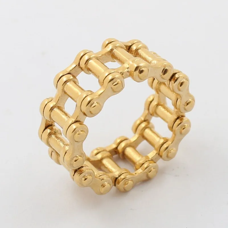 Gold Silver Black Stainless Steel Link Motorcycle Chain Boy Rings Punk Rock Mens And Women Biker Love Jewelry Accessories Gifts
Gold Silver Black Stainless Steel Link Motorcycle Chain Boy Rings Punk Rock Mens And Women Biker Love Jewelry Accessories Gifts