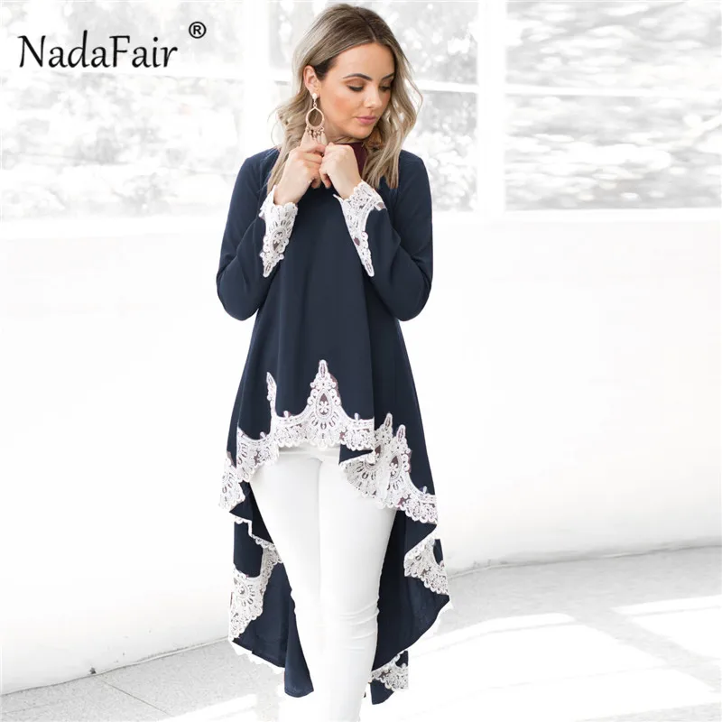 lace maxi Asymmetrical blouse15