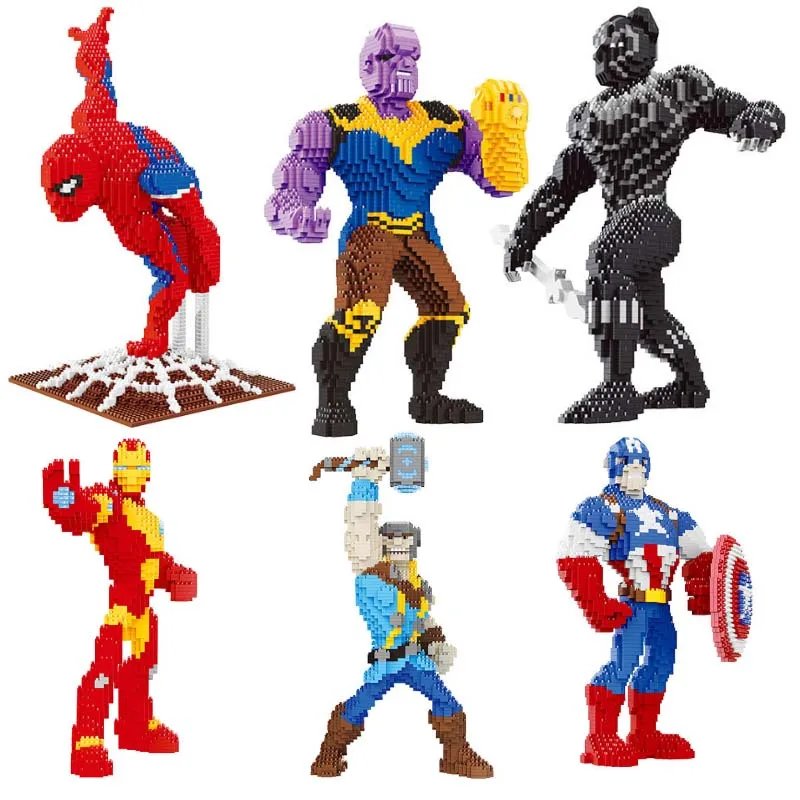 Marvel Avengers Ironman Hulk Spiderman Model Micro Size Diamond Bricks Educational Toy For Children
Marvel Avengers Ironman Hulk Spiderman Model Micro Size Diamond Bricks Educational Toy For Children