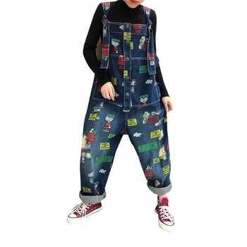 Women Cartoon Print Denim Overalls Wide Leg Jumpsuit Ripped Holes Casual Sleeveless Jeans Jumpsuits Ladies Loose Rompers
Women Cartoon Print Denim Overalls Wide Leg Jumpsuit Ripped Holes Casual Sleeveless Jeans Jumpsuits Ladies Loose Rompers
