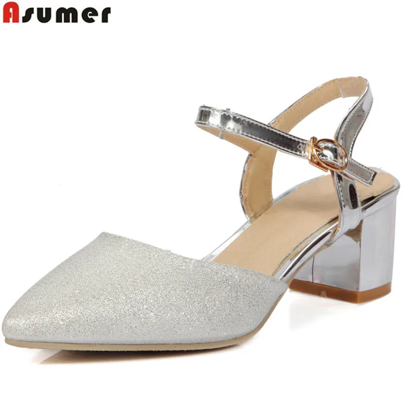 ASUMER 2018 fashion new arrival pumps women shoes pointed toe buckle square heel wedding shoes woman high heels shoes size 33-43
ASUMER 2018 fashion new arrival pumps women shoes pointed toe buckle square heel wedding shoes woman high heels shoes size 33-43