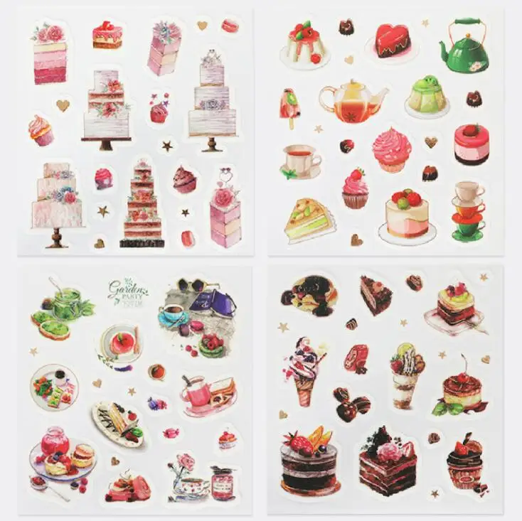 4 pcs/pack Sweet Food Time Decorative Stationery Stickers Scrapbooking DIY Diary Album Stick Label
4 pcs/pack Sweet Food Time Decorative Stationery Stickers Scrapbooking DIY Diary Album Stick Label