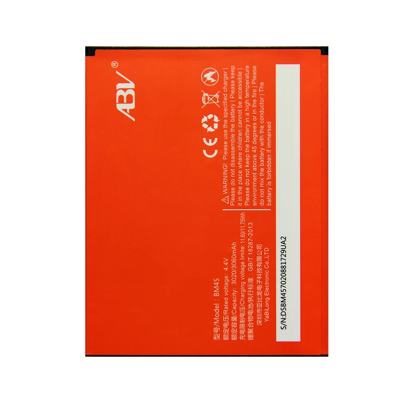 Original ABV BM45 Battery For Xiaomi RedMi Note 2 Red Rice Hongmi Note2 Bateria Battery BM45 3020/3060mah
Original ABV BM45 Battery For Xiaomi RedMi Note 2 Red Rice Hongmi Note2 Bateria Battery BM45 3020/3060mah