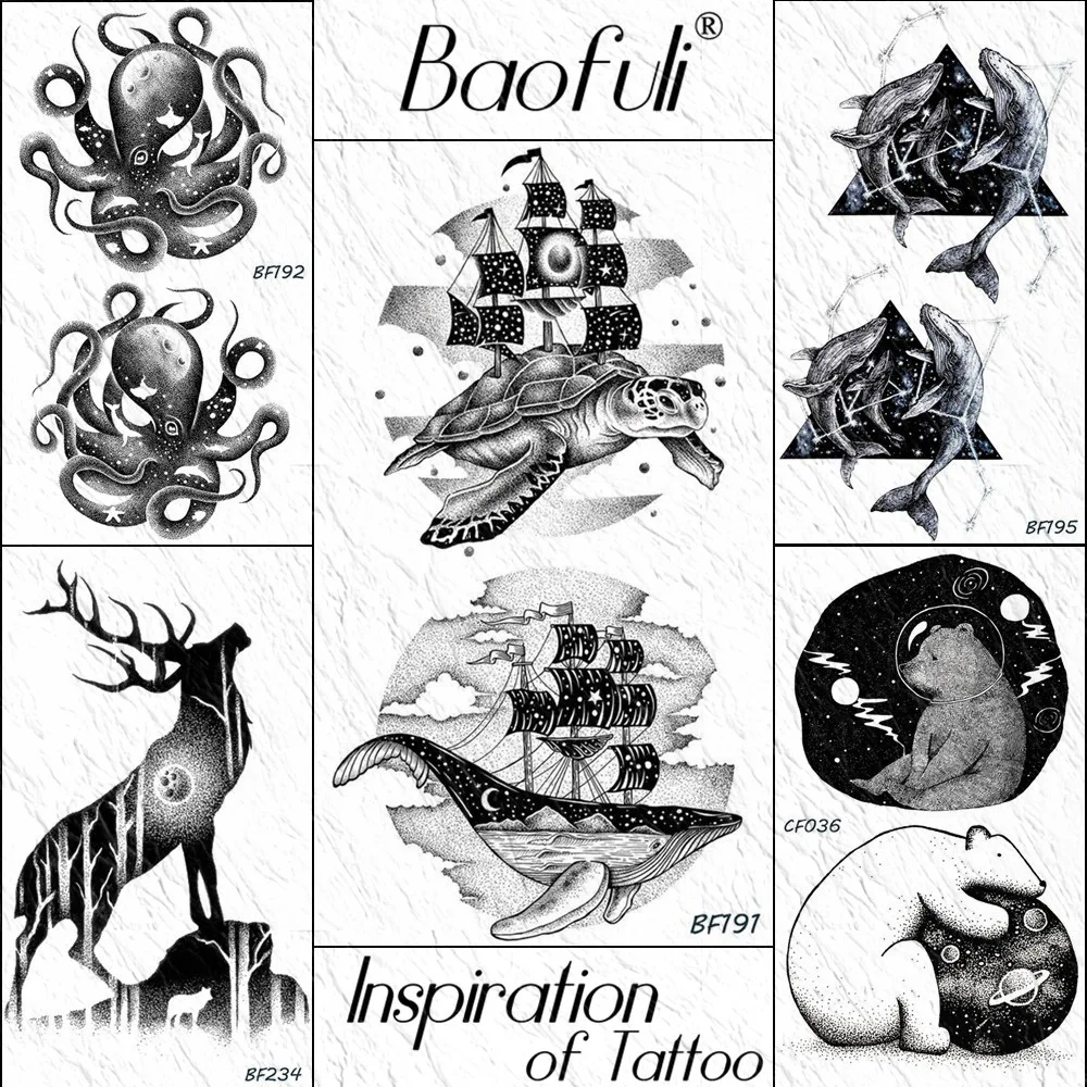 Baofuli Turtle Boat Fish Ocean Paingting Temporary Tattoo Stickergalaxy Moon Night Black Tattoos Body Art Arm Fake Tatoo
Baofuli Turtle Boat Fish Ocean Paingting Temporary Tattoo Stickergalaxy Moon Night Black Tattoos Body Art Arm Fake Tatoo