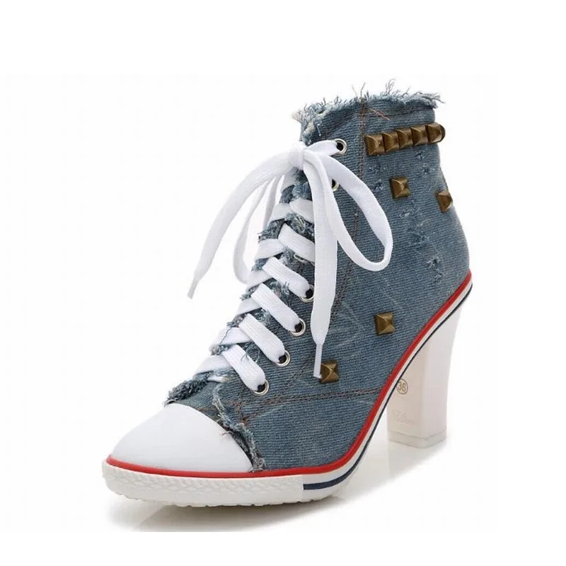 2017 sexy fashion women shoes woman high heels pumps zapatos mujer tacon sapatos de salto alto denim rivet ladies tenis feminino
2017 sexy fashion women shoes woman high heels pumps zapatos mujer tacon sapatos de salto alto denim rivet ladies tenis feminino
