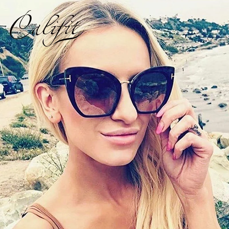 CALIFIT Original Cat Eye Sunglasses Trending Sun Glasses For Women Brand Designer Gradient Lens Black Frame Oversized Shades New
CALIFIT Original Cat Eye Sunglasses Trending Sun Glasses For Women Brand Designer Gradient Lens Black Frame Oversized Shades New