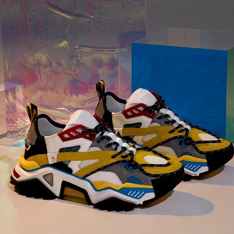 Fashion Mesh Leather Patchwork Men Sneakers Strike 205 Reflective Sneakers Breathable Sport Shoes Men High Platform Dad Sneakers
Fashion Mesh Leather Patchwork Men Sneakers Strike 205 Reflective Sneakers Breathable Sport Shoes Men High Platform Dad Sneakers