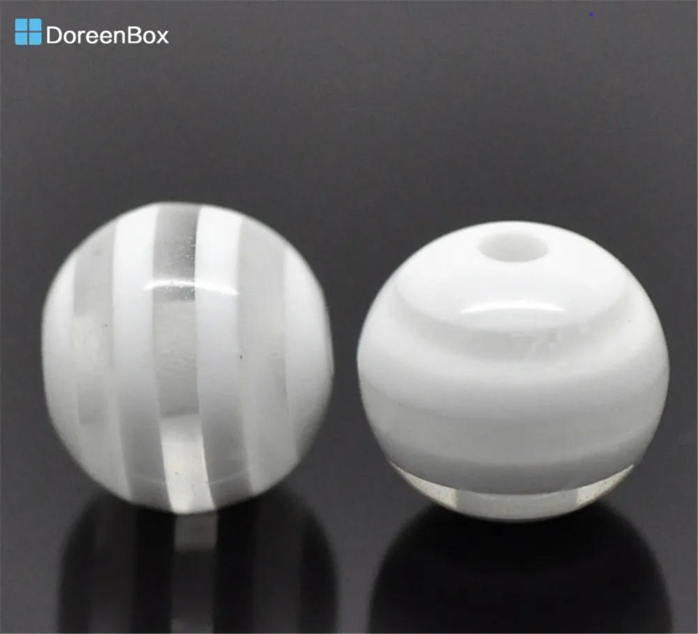 Doreen Box hot- 100PCs White Striped Round Resin Spacer Beads 10mm(3/8") (B18608)
Doreen Box hot- 100PCs White Striped Round Resin Spacer Beads 10mm(3/8") (B18608)