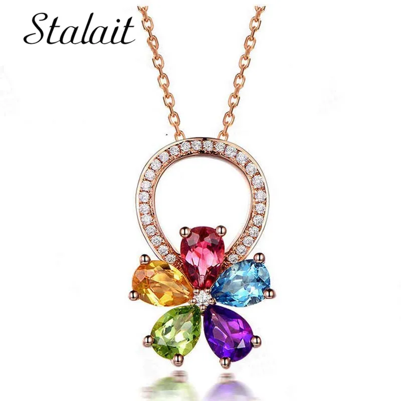 New Hollow Five Petals Flower Colorful Water Drop Leaf Crystal Pendants Fashion Charm Necklaces Wedding Bridal Jewelry
New Hollow Five Petals Flower Colorful Water Drop Leaf Crystal Pendants Fashion Charm Necklaces Wedding Bridal Jewelry