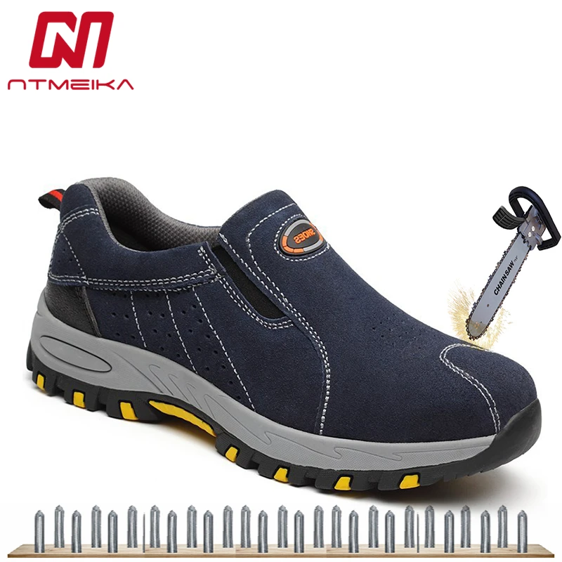 Men Cow Suede Work Safety Shoes Steel Toe Breathable Wear-Resisting Slip-on Safety Work Boots For Men Big Size
Men Cow Suede Work Safety Shoes Steel Toe Breathable Wear-Resisting Slip-on Safety Work Boots For Men Big Size