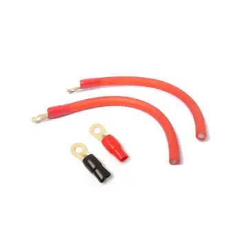 Stereo Audio Cable Gauge Set Screw Ring Terminals Pair Nickel Silver w Heat Shrink with 2 0GA Terminals 30cm Accessories
Stereo Audio Cable Gauge Set Screw Ring Terminals Pair Nickel Silver w Heat Shrink with 2 0GA Terminals 30cm Accessories