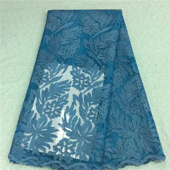 New Arrival African Lace Fabrics High Quality Blue French Guipure Lace Fabric For Party Dress Nigerian Beaded Lace Fabric 5yds 5
New Arrival African Lace Fabrics High Quality Blue French Guipure Lace Fabric For Party Dress Nigerian Beaded Lace Fabric 5yds 5