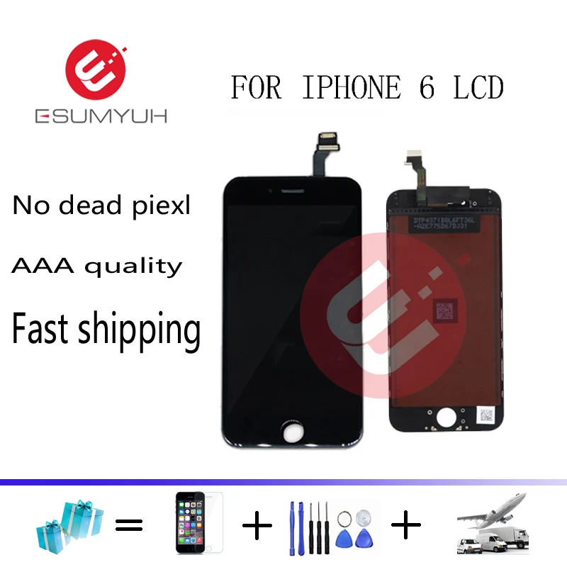 10pcs AAA Quality For iPhone 6 LCD Screen Display Replacement Black white + Tools For iphone 6G LCD Scree
10pcs AAA Quality For iPhone 6 LCD Screen Display Replacement Black white + Tools For iphone 6G LCD Scree