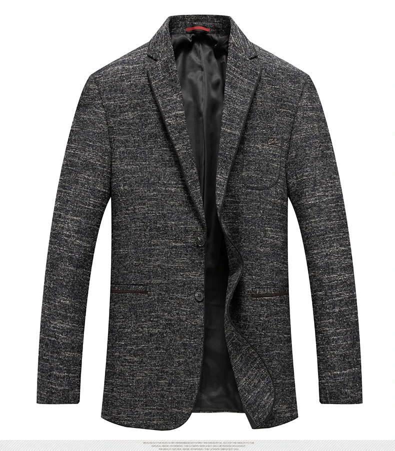 WAEOLSA Men Gray Blazers Slim Fit Jackets Suits Man Button Front Blazer Hombre Plain Colour Outfits Business Garment 4XL (4)