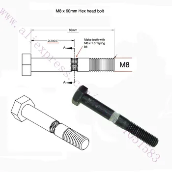 Free Shipping, 3D printer accessory reprap Wade's extruder hobbed bolt M8*60 Hex Head Bolt for 3/1.75mm ABS,PLA
Free Shipping, 3D printer accessory reprap Wade's extruder hobbed bolt M8*60 Hex Head Bolt for 3/1.75mm ABS,PLA