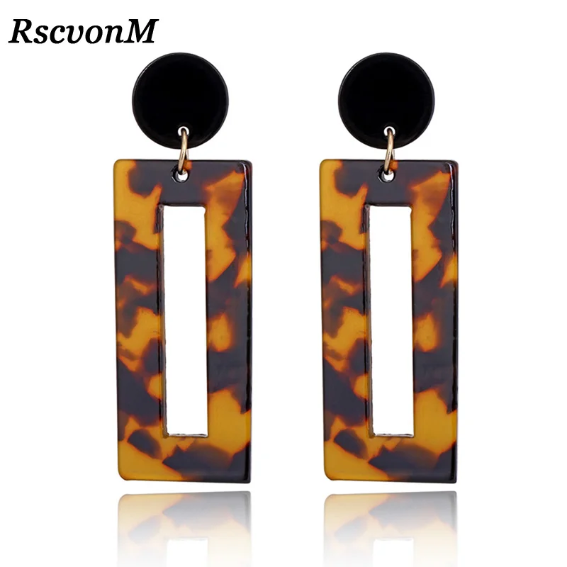 RscvonM Fashion Trend Jewelry Simple Design Geometric Earrings Square Rectangle Tortoise Shell Resin Acrylic Earrings for Women
RscvonM Fashion Trend Jewelry Simple Design Geometric Earrings Square Rectangle Tortoise Shell Resin Acrylic Earrings for Women