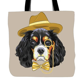 Cocker Spaniel Printed Tote Bag For Shopping Food Convenience Women Shoulder White Canvas Hand Bags Two Sided Printing
Cocker Spaniel Printed Tote Bag For Shopping Food Convenience Women Shoulder White Canvas Hand Bags Two Sided Printing