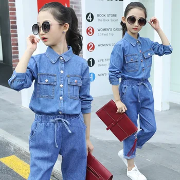 2020 Back To School Clothing Set Girls Children Autumn Denim Blouses Shirts Tops + Pants Jeans 2 Pcs Suits Teen Clothes 10 12 14
2020 Back To School Clothing Set Girls Children Autumn Denim Blouses Shirts Tops + Pants Jeans 2 Pcs Suits Teen Clothes 10 12 14