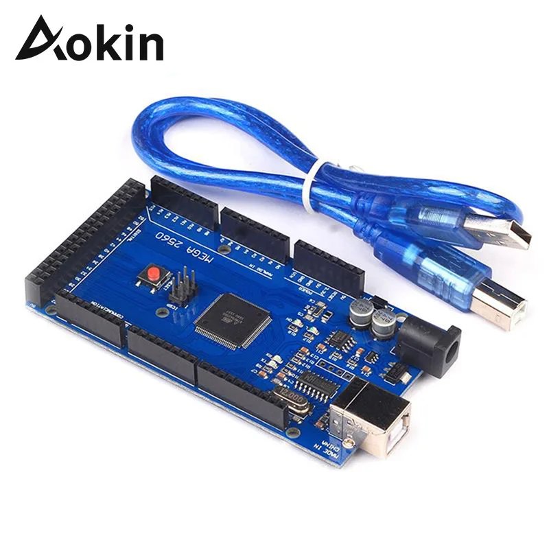 Aokin Mega 2560 R3 Board with USB Cable for Arduino UNO R3 MEGA2560 MEGA 2560 R3 ATmega2560-16AU CH340G AVR
Aokin Mega 2560 R3 Board with USB Cable for Arduino UNO R3 MEGA2560 MEGA 2560 R3 ATmega2560-16AU CH340G AVR