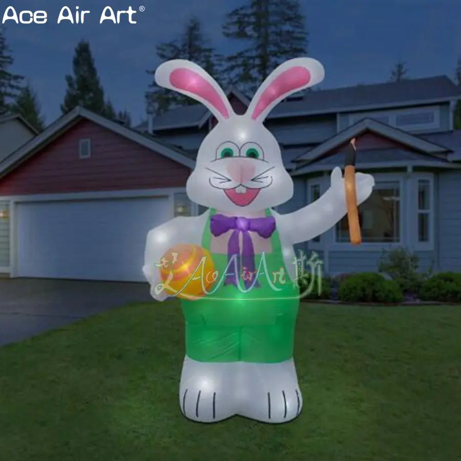 standing lighting inflatable Easter bunny with an orange egg ,green inflatable rabbit for easter decoration
standing lighting inflatable Easter bunny with an orange egg ,green inflatable rabbit for easter decoration