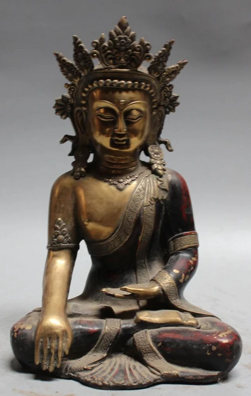 xiuli 002113 12"Tibet Tibetan Buddhism Bronze Gilt Kwan-Yin Shakyamuni Amitabha Buddha Statue
xiuli 002113 12"Tibet Tibetan Buddhism Bronze Gilt Kwan-Yin Shakyamuni Amitabha Buddha Statue