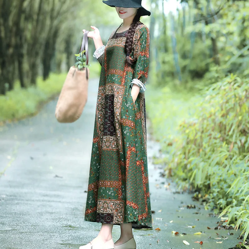 Women Dress Swing Cocktail Fashion Party Loose Bohemia Ethnic Printed Baggy Long Sleeve Casual Round Neck
Women Dress Swing Cocktail Fashion Party Loose Bohemia Ethnic Printed Baggy Long Sleeve Casual Round Neck
