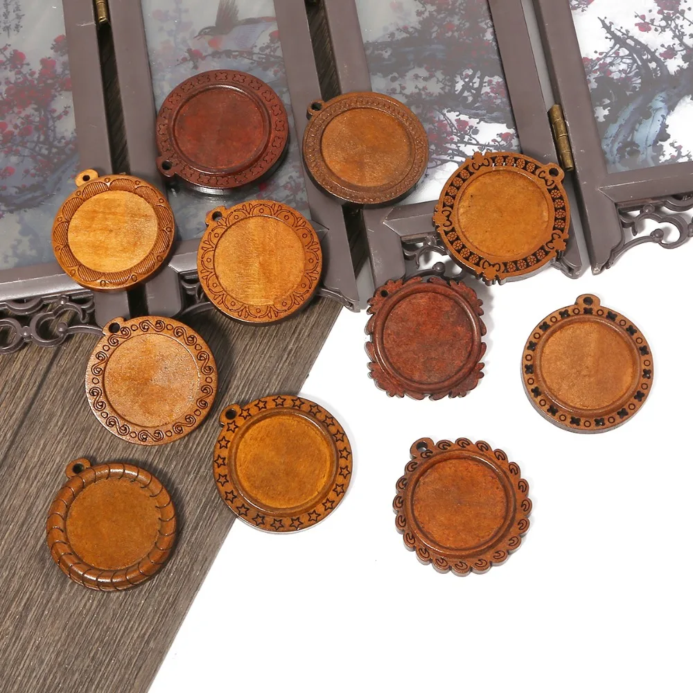 2pcs 25mm Inner Size Wood Cabochon Settings Blank Cameo Pendant Base Trays Fit Leather Cord For Jewelry Making
2pcs 25mm Inner Size Wood Cabochon Settings Blank Cameo Pendant Base Trays Fit Leather Cord For Jewelry Making