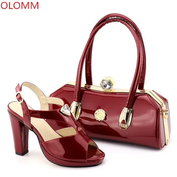 OLOMM Wine Color African Shoes and Matching Bag Italian Women Shoes and Bag Set In Italy Italian Shoes with Matching Bags.Y-10
OLOMM Wine Color African Shoes and Matching Bag Italian Women Shoes and Bag Set In Italy Italian Shoes with Matching Bags.Y-10