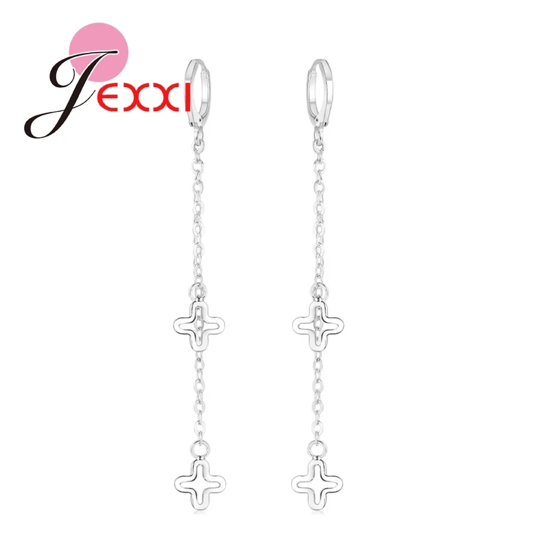 Exquisite New Arrival Hollow Crossing Long Chain Pendant 925 Sterling Silver Earring Vouge Charming Woman Festival Gift
Exquisite New Arrival Hollow Crossing Long Chain Pendant 925 Sterling Silver Earring Vouge Charming Woman Festival Gift