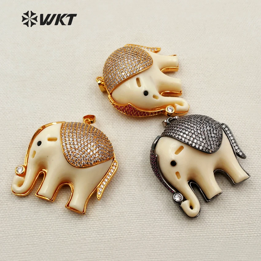WT-MP030 WKT Wholesale Top Fashion Cubic Zircon Micro Pave Natural Bone Jewelry Elephant Shape Adorable Necklace Pendant
WT-MP030 WKT Wholesale Top Fashion Cubic Zircon Micro Pave Natural Bone Jewelry Elephant Shape Adorable Necklace Pendant