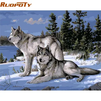 RUOPOTY Frame Wolf Animals DIY Painting By Numbers Modern Wall Art Hand painted Oil Painting On Canvas For Room Decor Artwork
RUOPOTY Frame Wolf Animals DIY Painting By Numbers Modern Wall Art Hand painted Oil Painting On Canvas For Room Decor Artwork