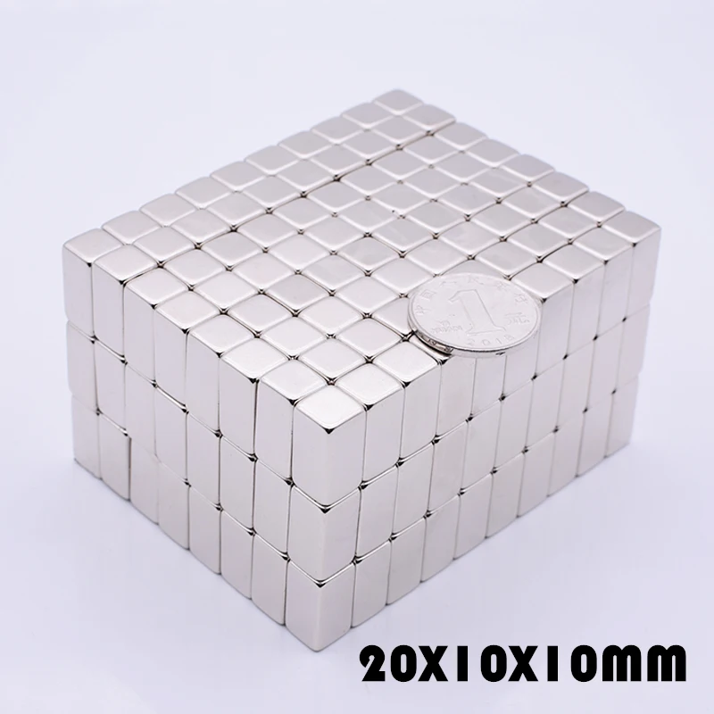 10Pcs 20x10x10mm Neodymium Magnet Super Powerful Block Permanent N35 NdFeB Strong Cuboid Magnetic Magnets 20mmx10mmx10mm
10Pcs 20x10x10mm Neodymium Magnet Super Powerful Block Permanent N35 NdFeB Strong Cuboid Magnetic Magnets 20mmx10mmx10mm