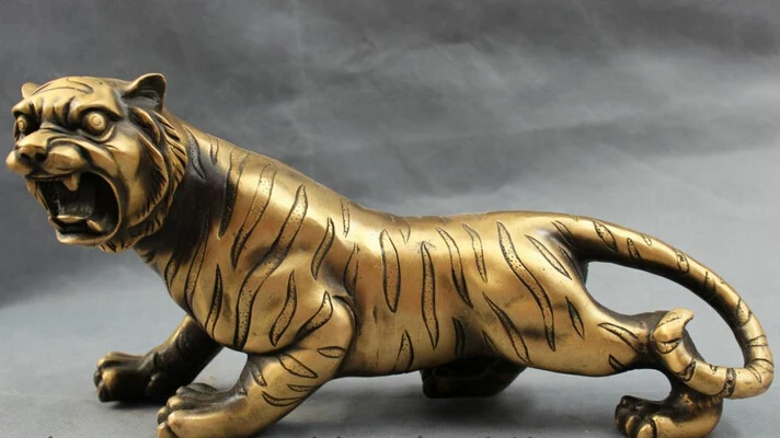 wholesale factory 13" Chinese Bronze Folk Feline Animals Fierce Feral Run Tiger Statue Sculpture
wholesale factory 13" Chinese Bronze Folk Feline Animals Fierce Feral Run Tiger Statue Sculpture