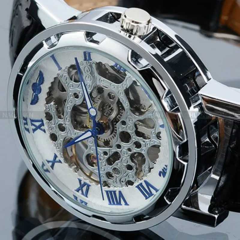 WINNER Rome Numerals Watches Men Top Luxury Brand Skeleton Watch Leather Band Transparent Steampunk Hand wind Mechanical Watch
WINNER Rome Numerals Watches Men Top Luxury Brand Skeleton Watch Leather Band Transparent Steampunk Hand wind Mechanical Watch