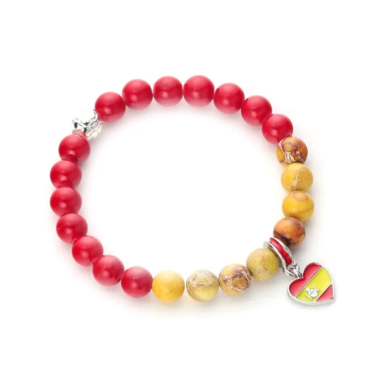 Poshfeel Spain Falg Heart Charm Bracelet for Men Football Bracelets & Bangles Handmade Beads Jewellery MBR180055
Poshfeel Spain Falg Heart Charm Bracelet for Men Football Bracelets & Bangles Handmade Beads Jewellery MBR180055