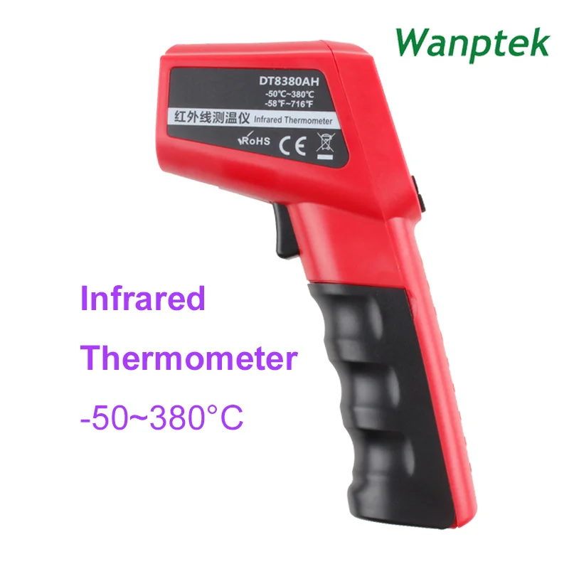 Infrared Thermometer Electronic Pyrometer Noncontact Temperature Meter Gauge FLIR Termometro Digital Laser Thermometer DT8380AH
Infrared Thermometer Electronic Pyrometer Noncontact Temperature Meter Gauge FLIR Termometro Digital Laser Thermometer DT8380AH