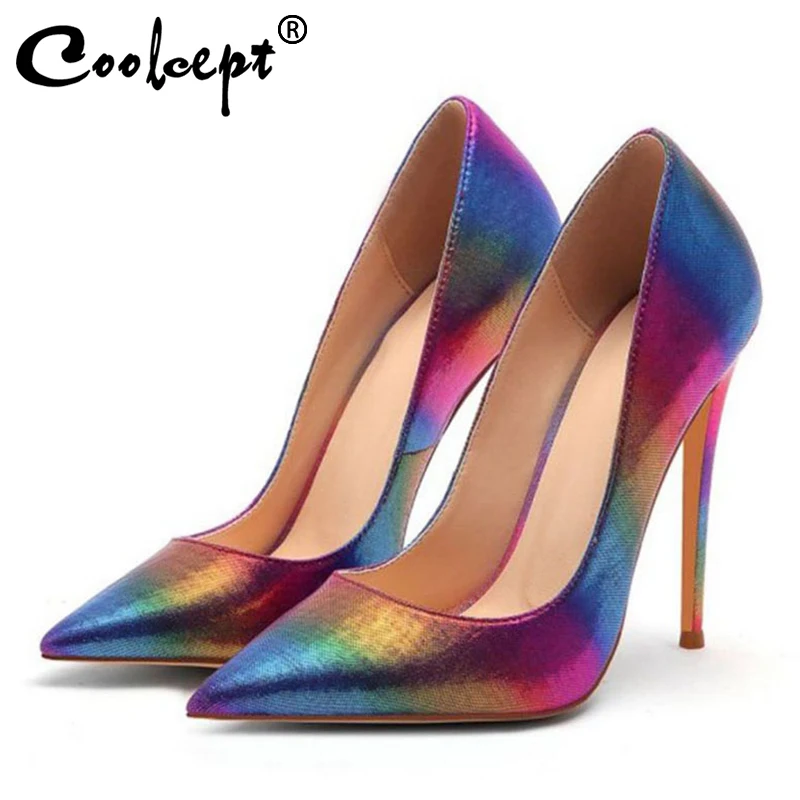 Coolcept Women 4 Style Rainbow Colors Party Club Pumps Super High Heels Office Work Shoes Woman Female Pumps Footwear Size 34-45
Coolcept Women 4 Style Rainbow Colors Party Club Pumps Super High Heels Office Work Shoes Woman Female Pumps Footwear Size 34-45