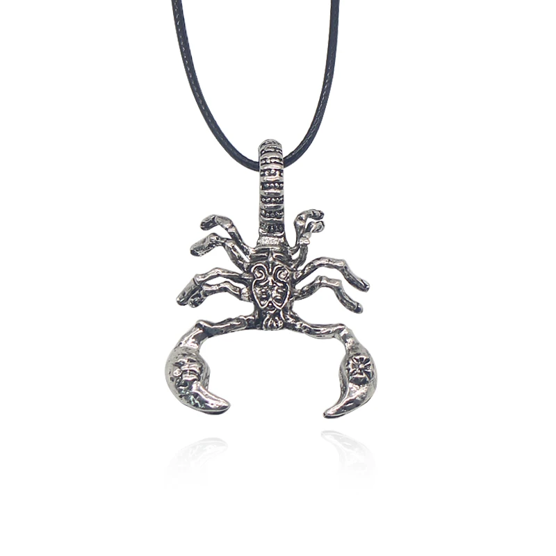 Fashion-Steampunk-Animal-Scorpion-Pendant-Necklaces-Scorpio-Constellation-Charms-Leather-Rope-Chain-Statement-Necklace-Gift