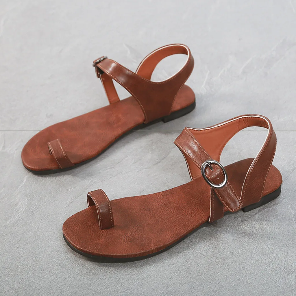 Roman Fish Mouth Flat Buckle Breathable Sandals Flip Flops Ladies Flat Sandals Fashion Women's Shoes Chaussure Sandalias 30
Roman Fish Mouth Flat Buckle Breathable Sandals Flip Flops Ladies Flat Sandals Fashion Women's Shoes Chaussure Sandalias 30