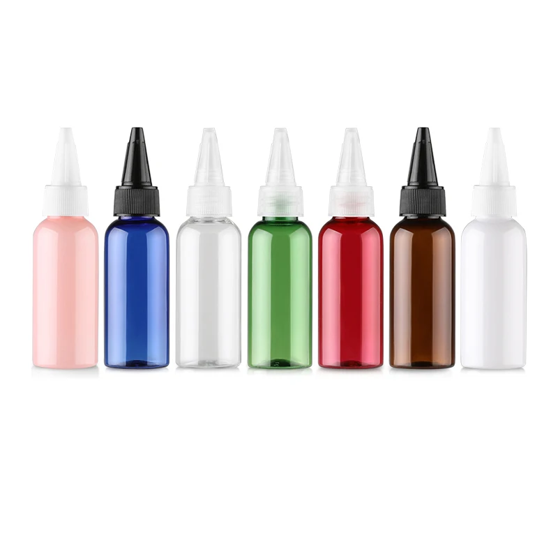 50ML 48 pcs/lot Clear/White/Blue/Red/Pink/Brown/Green Empty Plastic Container PET Travel Bottle With Pointed Mouth Top Cap
50ML 48 pcs/lot Clear/White/Blue/Red/Pink/Brown/Green Empty Plastic Container PET Travel Bottle With Pointed Mouth Top Cap