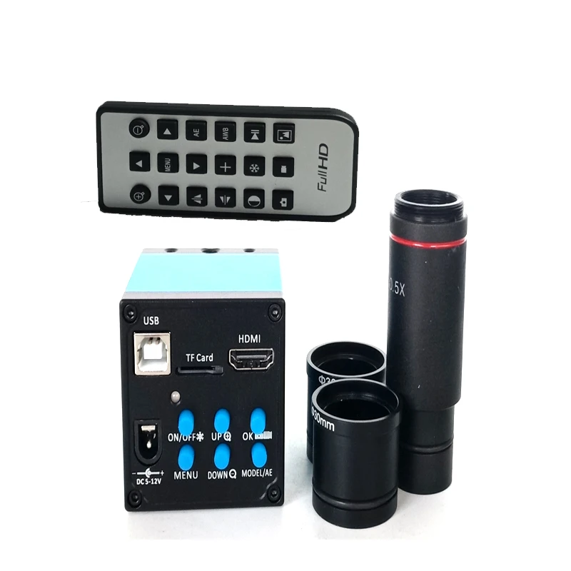 16MP 1080P HDMI USB TF card output video Microscope Camera + 30mm /30.5mm Adapter Ring+IR remote control+measurement software
16MP 1080P HDMI USB TF card output video Microscope Camera + 30mm /30.5mm Adapter Ring+IR remote control+measurement software