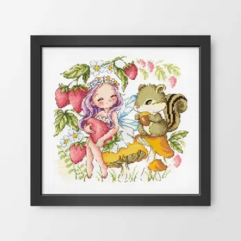 Girl and little squirrel cartoon counted & stamped cross stitch kit Diy high quality threads embroidery set needlewrok gift new
Girl and little squirrel cartoon counted & stamped cross stitch kit Diy high quality threads embroidery set needlewrok gift new