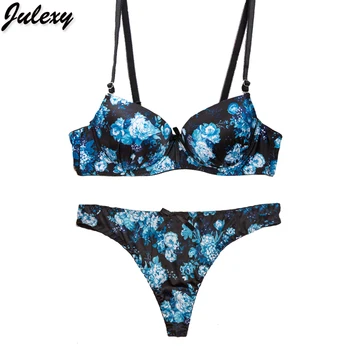 Julexy G String intimate Print Bra Brief Sets Sexy Thongs Bra Set ABC Push Up Fashion Women Underwear Panty Set Black White 
Julexy G String intimate Print Bra Brief Sets Sexy Thongs Bra Set ABC Push Up Fashion Women Underwear Panty Set Black White