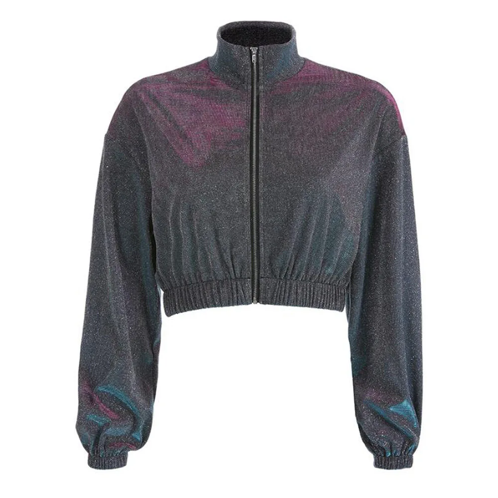 Cropped Jacket Women Vintage Long Sleeve Jackets Casual Loose Coat Front Zipper Female Shiny Casual Short Jacket Chaqueta Mujer
Cropped Jacket Women Vintage Long Sleeve Jackets Casual Loose Coat Front Zipper Female Shiny Casual Short Jacket Chaqueta Mujer