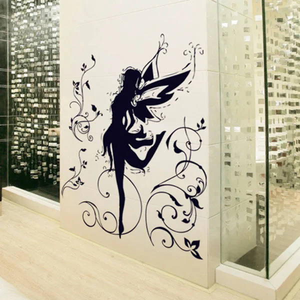Black Dancing Girl Fairy Ballerina Silhouette Removable Wall Stickers Home Decor for Living Room Kids Rooms
Black Dancing Girl Fairy Ballerina Silhouette Removable Wall Stickers Home Decor for Living Room Kids Rooms