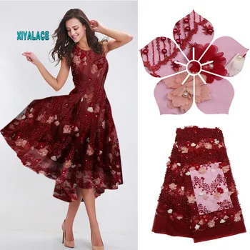 Red African Lace Fabric 2019 High Quality Lace 3D Flowers Tullle Lace Fabric French Beads Lace Fabric For Party Beads YA2120B-5
Red African Lace Fabric 2019 High Quality Lace 3D Flowers Tullle Lace Fabric French Beads Lace Fabric For Party Beads YA2120B-5