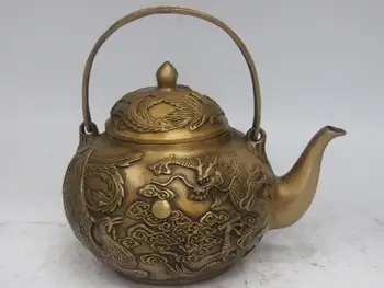 Chinese palace Bronze Copper Dragon Phoenix Play Bead Wine Tea Pot Flagon teapot
Chinese palace Bronze Copper Dragon Phoenix Play Bead Wine Tea Pot Flagon teapot