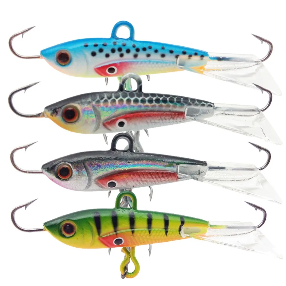 4-pieces Ice Fishing Lure Minnow 60mm/10.2g Hard Bait Jigging Lead Artificial Bait for Bass Trout Pike Carp Fishing Tackle
4-pieces Ice Fishing Lure Minnow 60mm/10.2g Hard Bait Jigging Lead Artificial Bait for Bass Trout Pike Carp Fishing Tackle