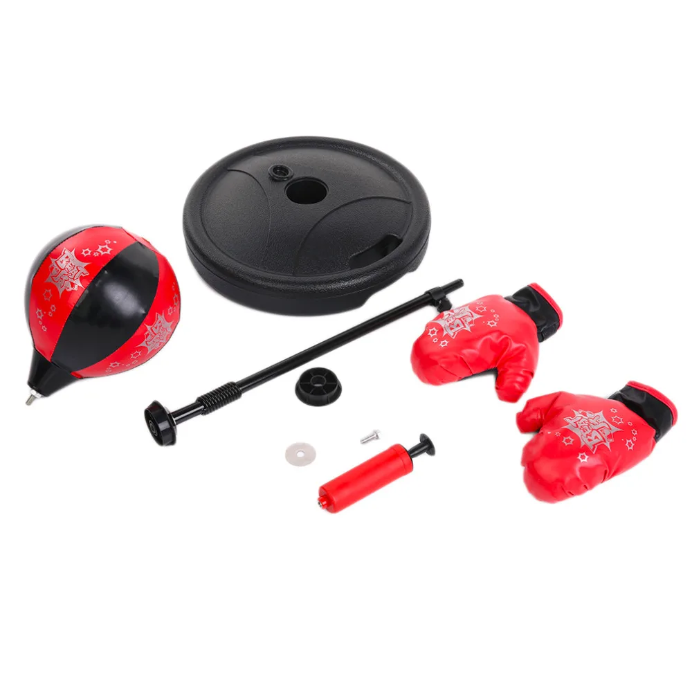 Kids Full Boxing Punching Set with Punching Bag Gloves and Adjustable High Boxing Stand Promotion