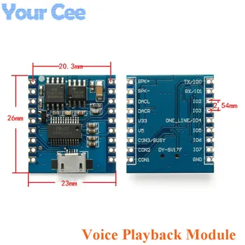 MP3 Player Module Voice Module 4MB Voice Playback IO Trigger Serial Port Control USB Download FLash DY-SV17F
MP3 Player Module Voice Module 4MB Voice Playback IO Trigger Serial Port Control USB Download FLash DY-SV17F